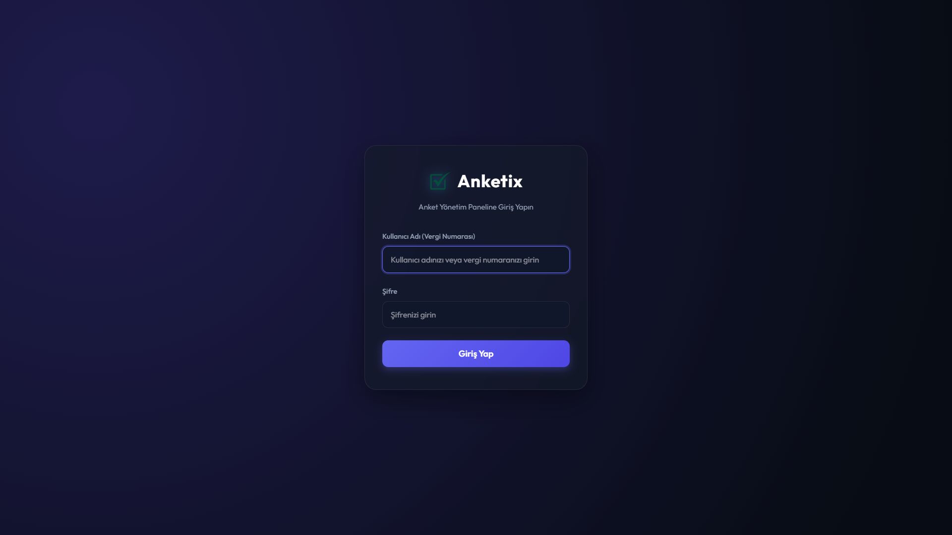 Login Ekranı